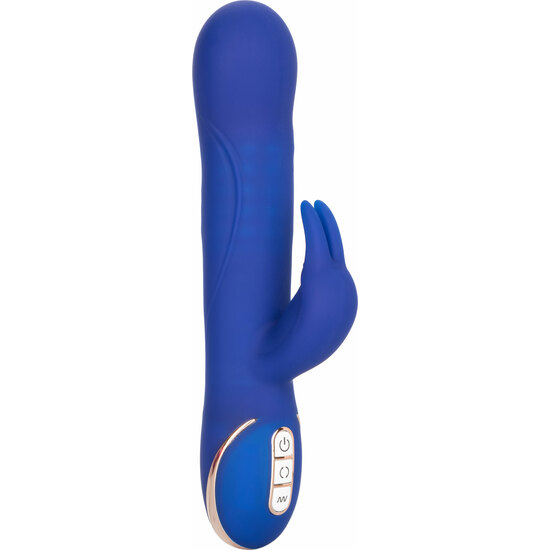Silicone Bunny Vibrator With Rotation - Blue