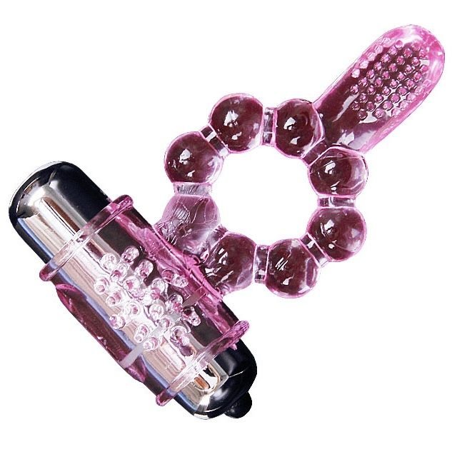 Baile - Silicone Ring 10 Tongue Rhythms With Pink Vibration BAILE - SILICONE RING 10 TONGUE RHYTHMS WITH PINK VIBRATION
