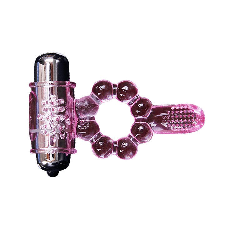 Baile - Silicone Ring 10 Tongue Rhythms With Pink Vibration BAILE - SILICONE RING 10 TONGUE RHYTHMS WITH PINK VIBRATION