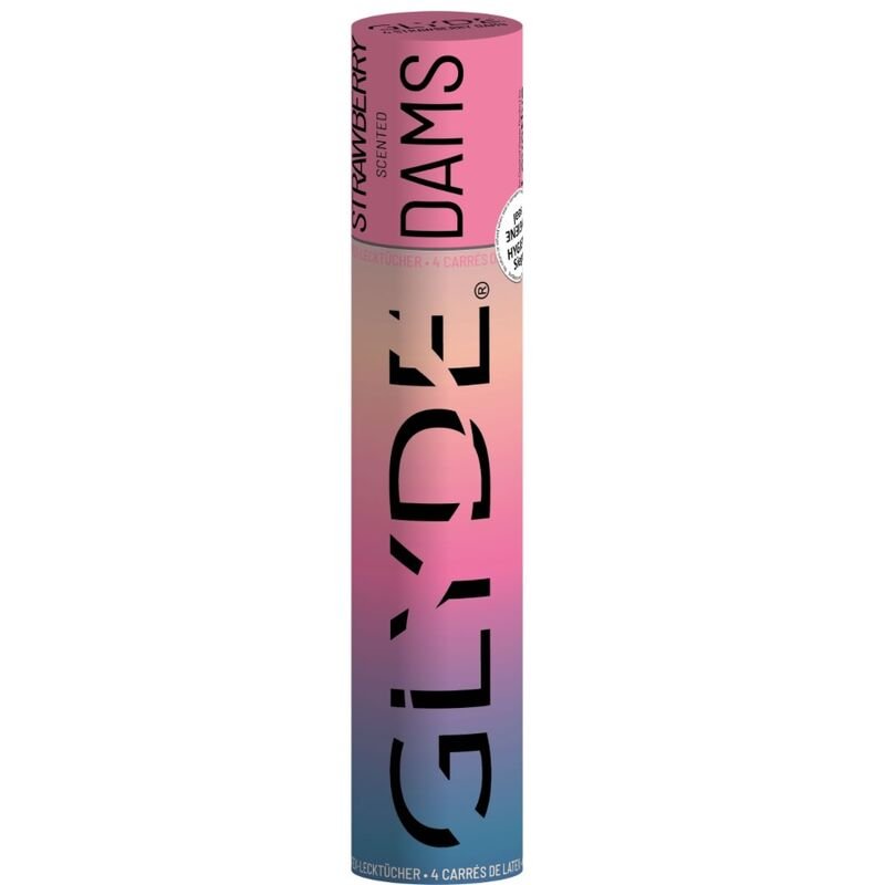 SHEER GLYDE - DAMS LAMINAS LATEX ORAL SEX STRAWBERRY SHEER GLYDE