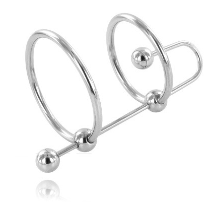 METAL HARD - EXTREME RING WITH URETHRAL STOP METAL HARD
