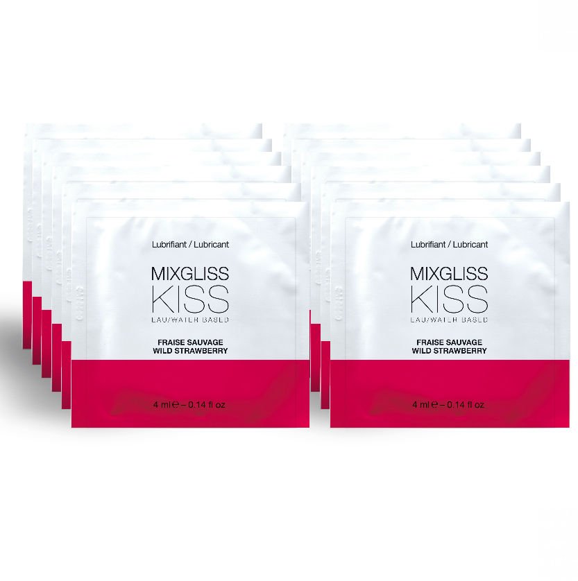 Buy Mixgliss - Water Based Lubricant Strawberry Flavor 12 Single Dose 4 Ml