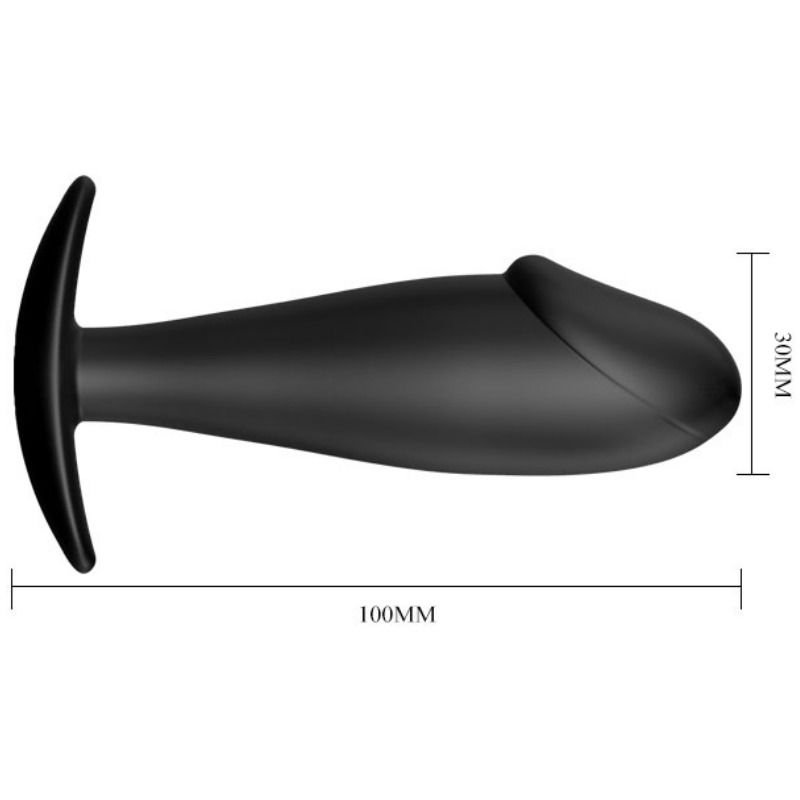 Pretty Love - Anal Plug Silicone Penis Form Black PRETTY LOVE - ANAL PLUG SILICONE PENIS FORM BLACK