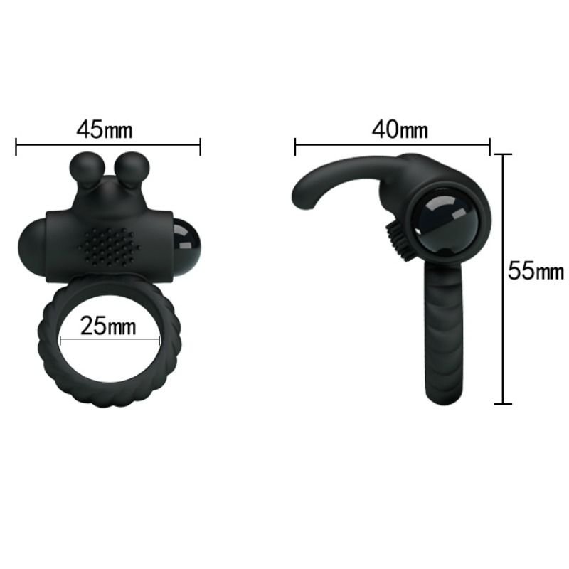 Pretty Love - Eudora Vibrating Ring With Stimulator PRETTY LOVE - EUDORA VIBRATING RING WITH STIMULATOR