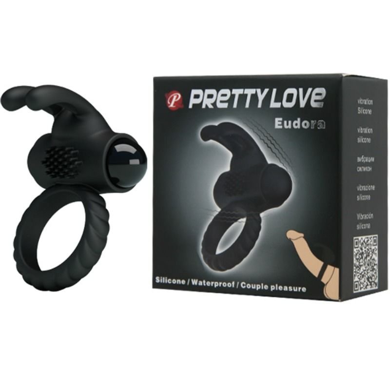 Pretty Love - Eudora Vibrating Ring With Stimulator PRETTY LOVE - EUDORA VIBRATING RING WITH STIMULATOR