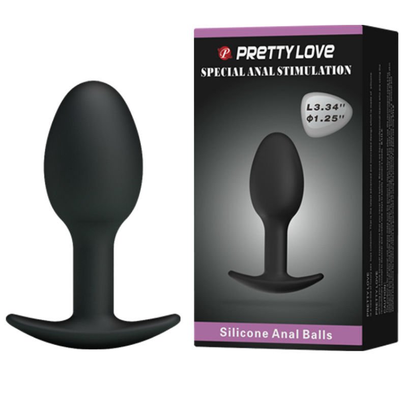 Buy Pretty Love - Silicone Anal Plug 6.5 Cm Black
