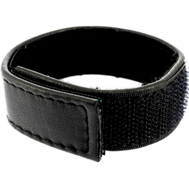 LEATHER BODY - ADJUSTABLE LEATHER STRAP WITH VELCRO FOR PENIS BLACK LEATHER BODY