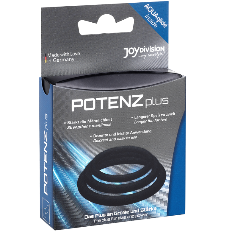 Joydivision Potenzduo - Plus 3 Black Rings Set - S, M, L JOYDIVISION POTENZDUO - PLUS 3 BLACK RINGS SET - S, M, L