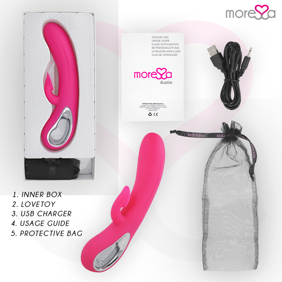 MORESSA - DUSTIN CLITORIAL STIMULATING WAVES AND POWERFUL VIBRATION PREMIUM SILICONE RECHARGEABLE