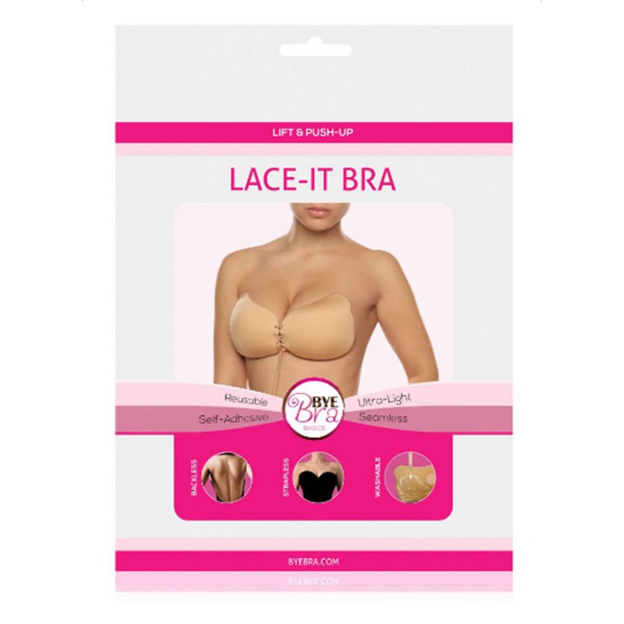 BYE-BRA - LACE-IT ENHANCEMENT PUSH-UP BLACK CUP C BYE BRA - BRAS