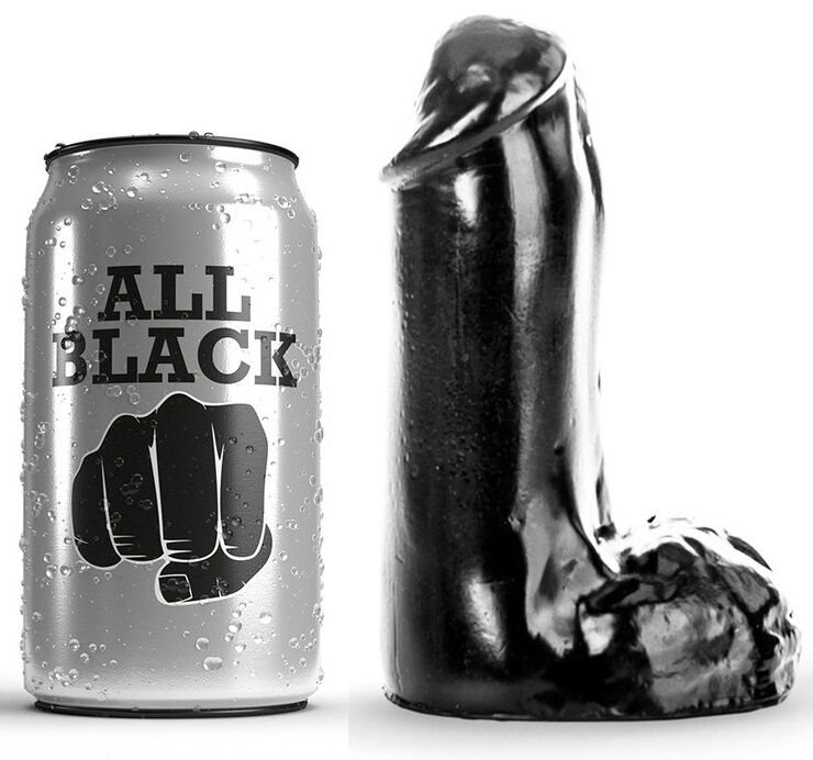 Buy All Black - Dildo Realistic 13 Cm