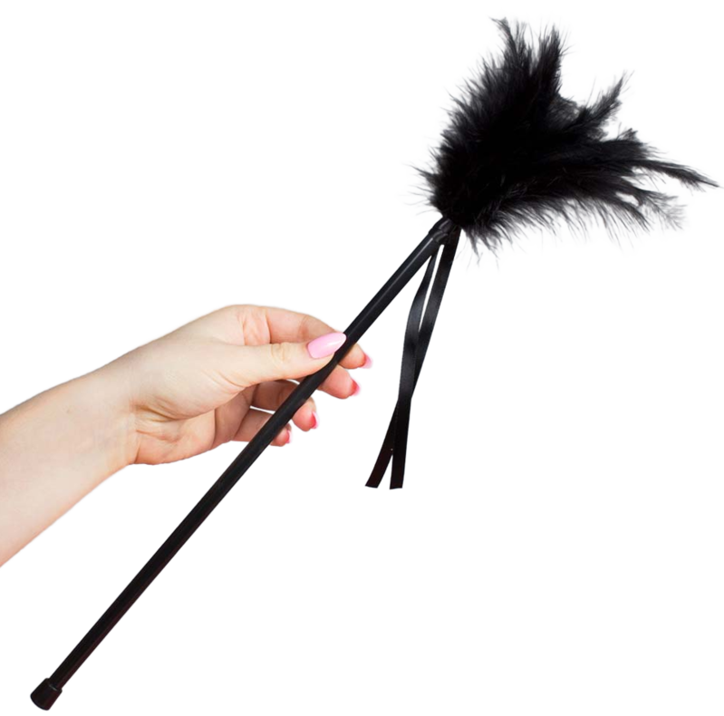 SECRETPLAY - BLACK FEATHERS 40 CM SECRETPLAY 100% FETISH