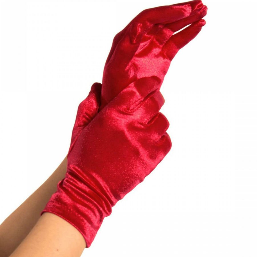 LEG AVENUE - SATIN GLOVES RED LEG AVENUE ACCESSORIES