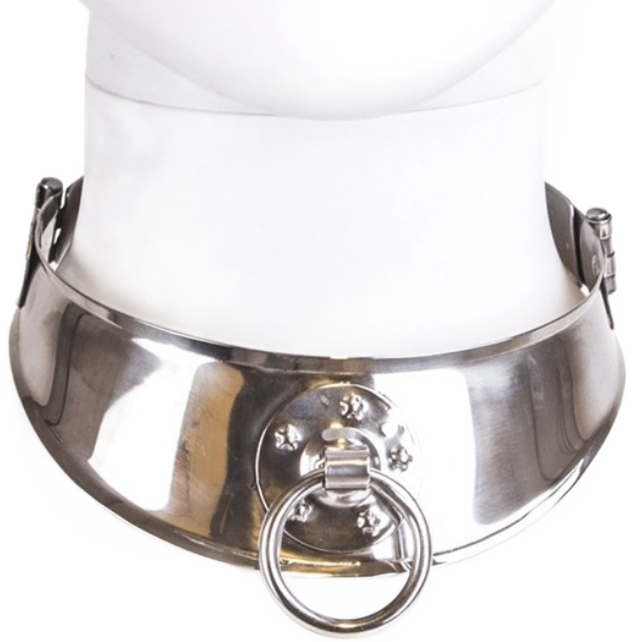 METAL HARD - RESTRAINT COLLAR WITH RING METAL HARD