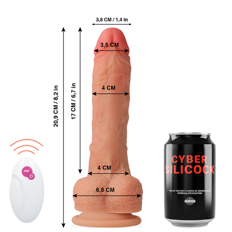 Cyber Silicock - Remote Control Realistic Mr Rick 20.9 Cm -o- 4 Cm CYBER SILICOCK - REMOTE CONTROL REALISTIC MR RICK 20.9 CM -O- 4 CM