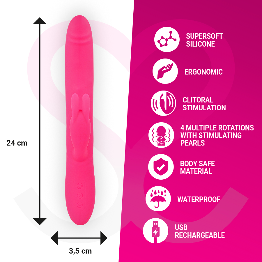 Moressa - Somer Premium Vibrator With Multiple Rotation MORESSA - SOMER PREMIUM VIBRATOR WITH MULTIPLE ROTATION