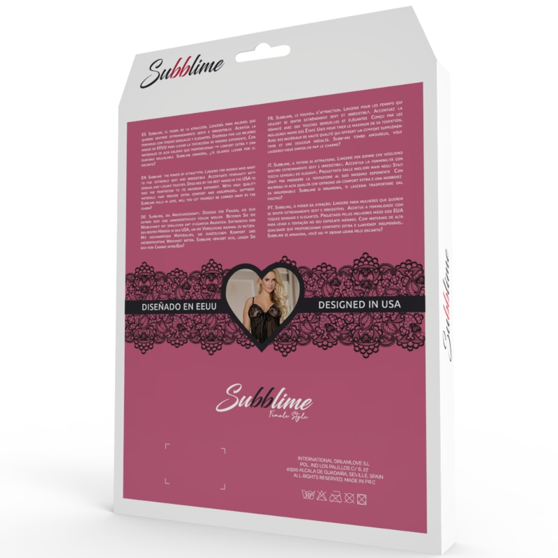 Subblime - Fetish Style Floral Lace Corset L/xl SUBBLIME - FETISH STYLE FLORAL LACE CORSET L/XL