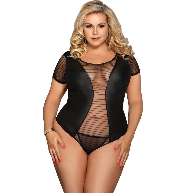 Buy Subblime - Queen Plus Fetish Short Sleeve Teddy Subblime - Queen Plus Fetish Short Sleeve Teddy