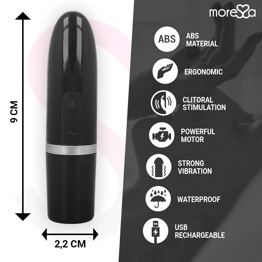 Moressa - Ivy Vibrator Stimulator Travel Black MORESSA - IVY VIBRATOR STIMULATOR TRAVEL BLACK