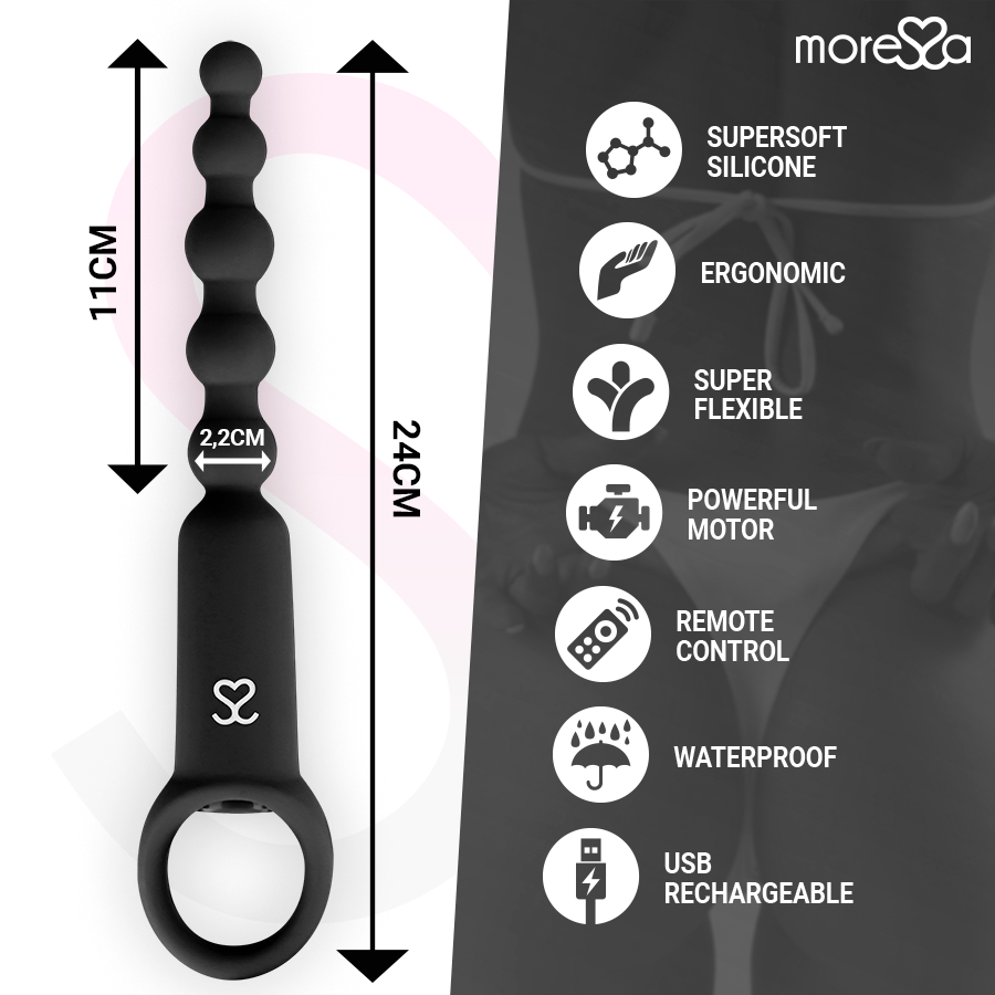 MORESSA - RONIE REMOTE CONTROL BLACK ANAL PLEASURE