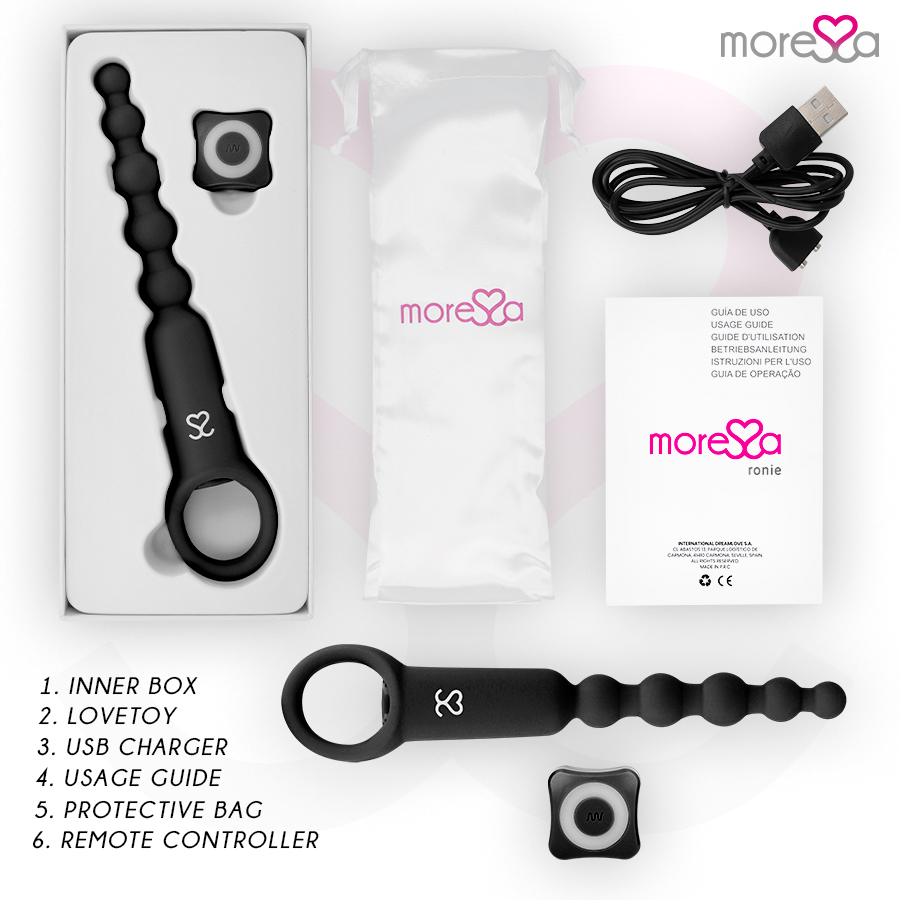 MORESSA - RONIE REMOTE CONTROL BLACK ANAL PLEASURE