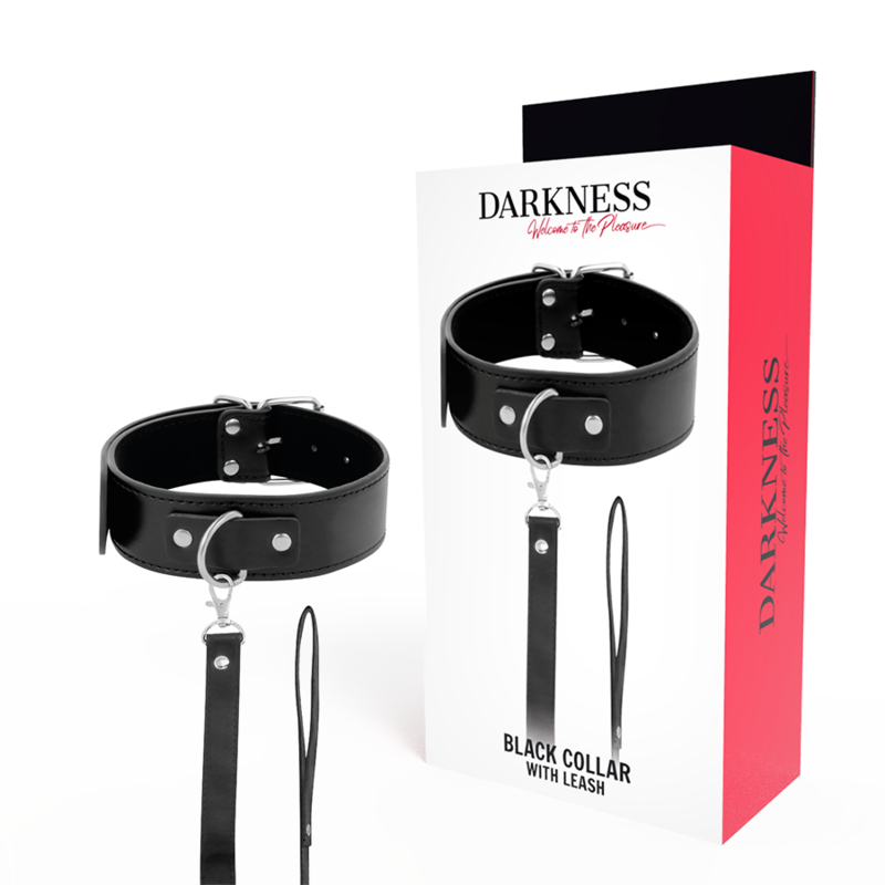 DARKNESS - POSTURE NECKLACE WITH LEATHER CHAIN DARKNESS BONDAGE