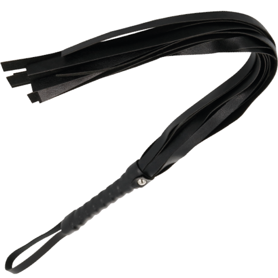 DARKNESS - BLACK BONDAGE WHIP 45 CM DARKNESS SENSATIONS