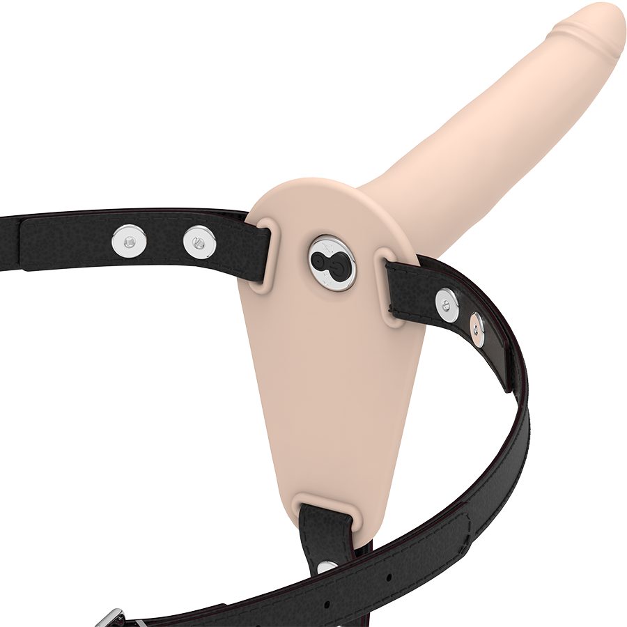 Buy Fetish Submissive Harness - Flesh Silicone Vibrator 15 Cm