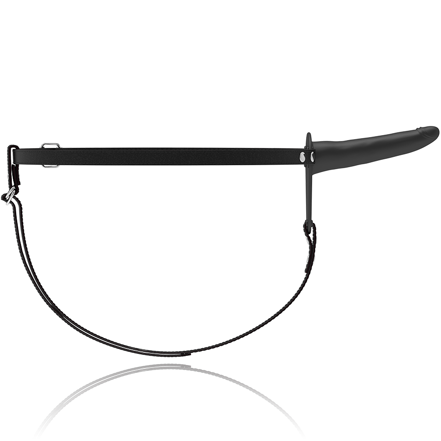 Fetish Submissive Harness - Black Silicone Vibrator 15 Cm FETISH SUBMISSIVE HARNESS - BLACK SILICONE VIBRATOR 15 CM