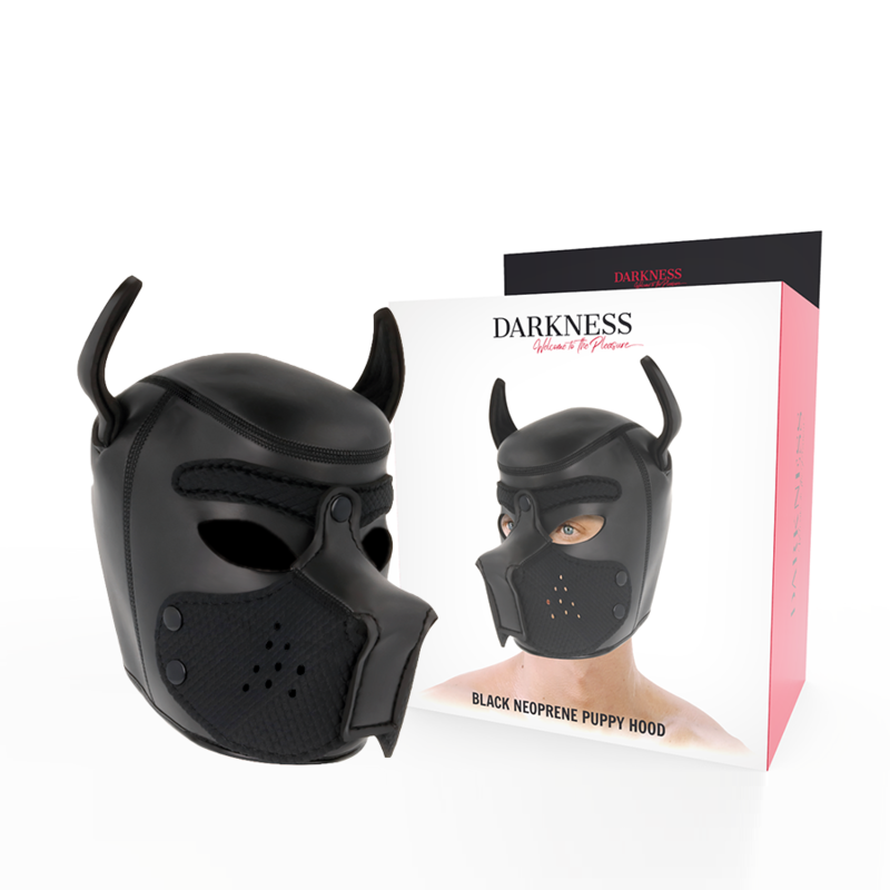 DARKNESS - NEOPRENE DOG MASK WITH REMOVABLE MUZZLE L DARKNESS BONDAGE