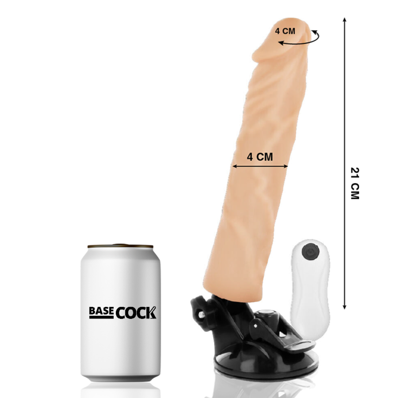 Basecock - Realistic Vibrator Remote Control Flesh 21 Cm -o- 4 Cm BASECOCK - REALISTIC VIBRATOR REMOTE CONTROL FLESH 21 CM -O- 4 CM