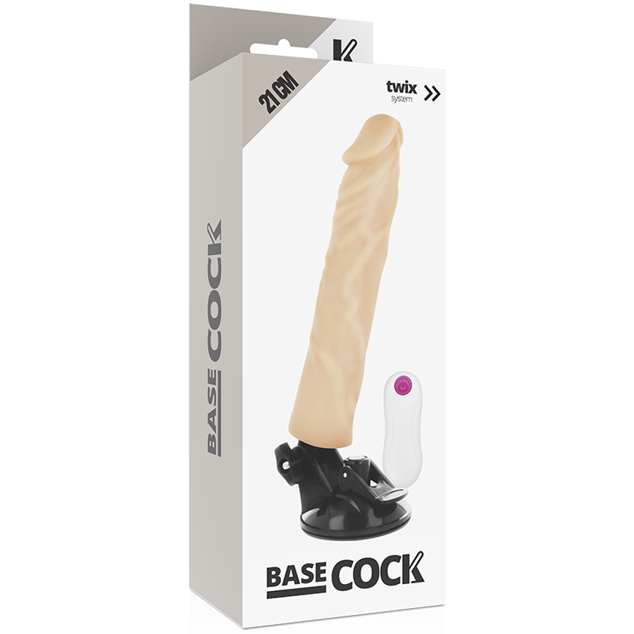 Basecock - Realistic Vibrator Remote Control Flesh 21 Cm -o- 4 Cm BASECOCK - REALISTIC VIBRATOR REMOTE CONTROL FLESH 21 CM -O- 4 CM