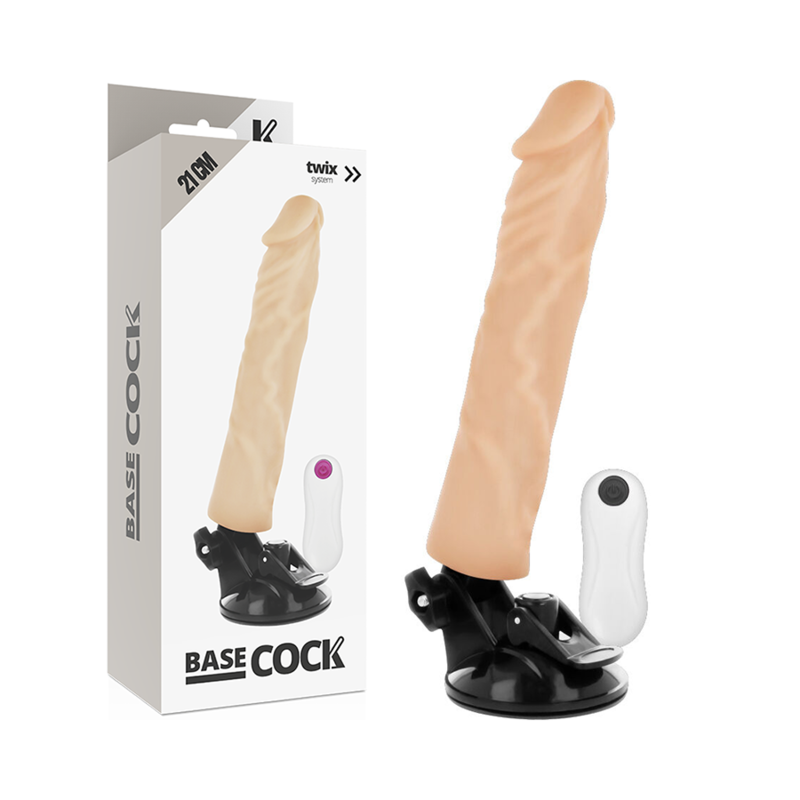 BASECOCK - REALISTIC VIBRATOR REMOTE CONTROL FLESH 21 CM -O- 4 CM BASECOCK