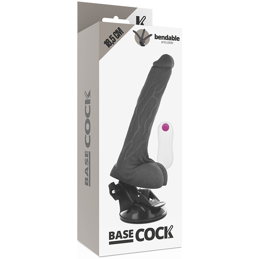 Basecock - Realistic Articulable Remote Control Black 18.5 Cm -o- 4 Cm BASECOCK - REALISTIC ARTICULABLE REMOTE CONTROL BLACK 18.5 CM -O- 4 CM