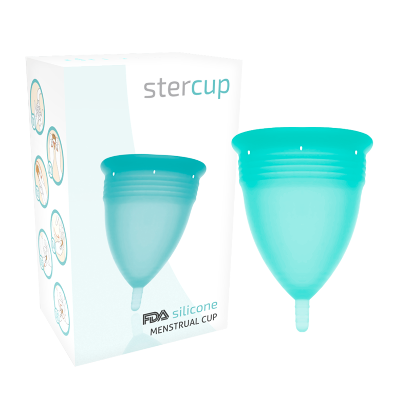 Buy Stercup - Fda Silicone Menstrual Cup Aquamarine - Size L