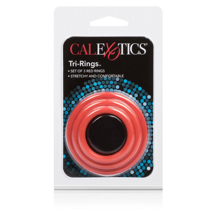 Calexotics - Tri-rings Set Red CALEXOTICS - TRI-RINGS SET RED