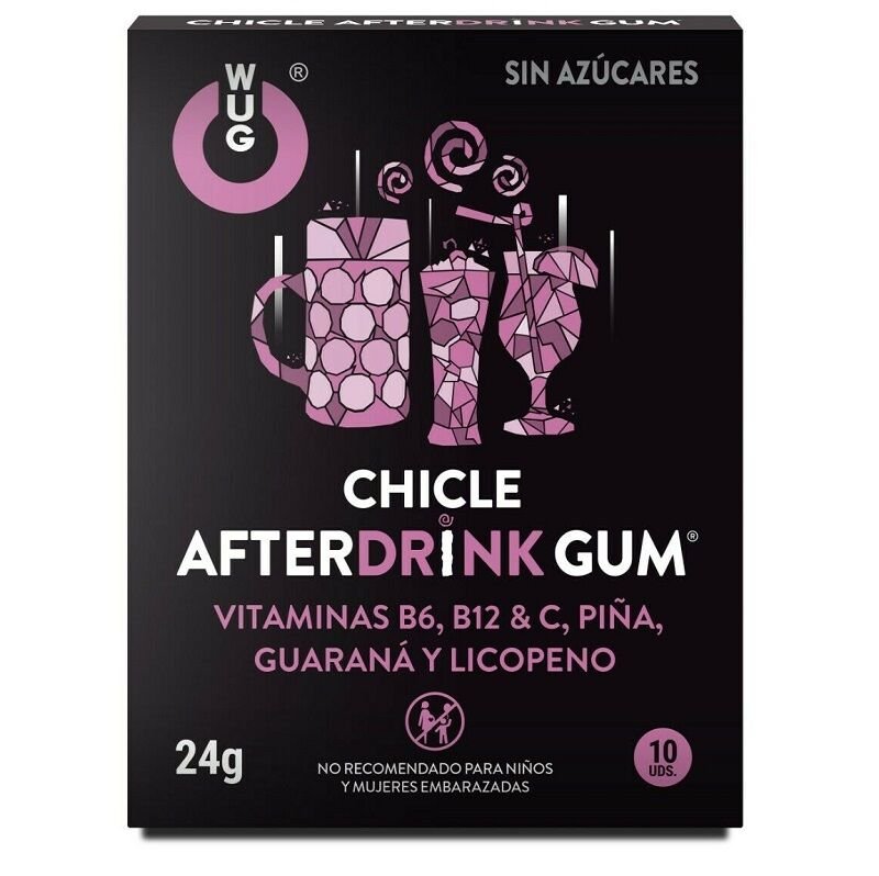 Wug Gum - After Drink Hangover 10 Units WUG GUM - AFTER DRINK HANGOVER 10 UNITS