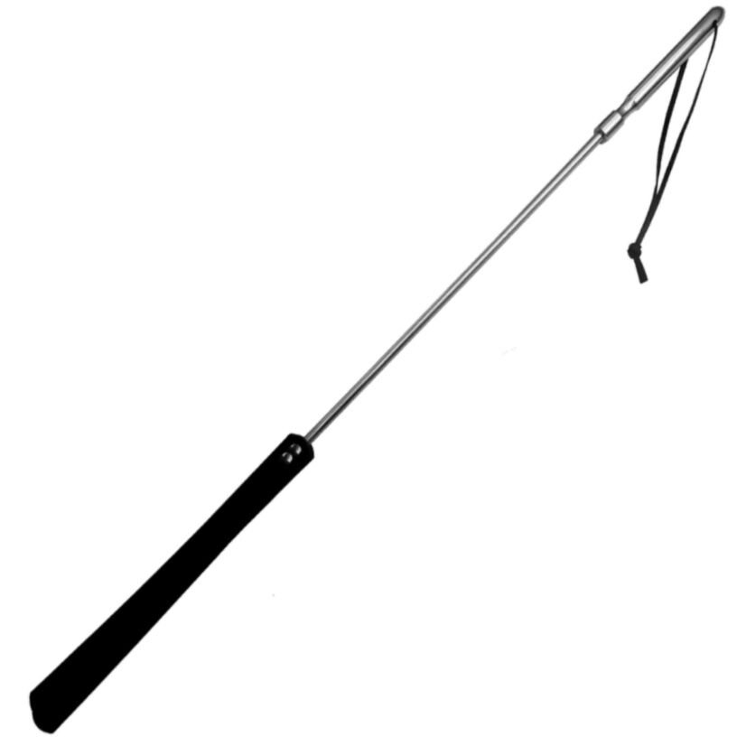 METAL HARD - ORIGINAL LEATHER AND METAL WHIP 70CM METAL HARD