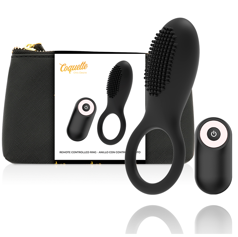 Buy Coquette Chic Desire - Cock Ring Remote Control Rechargeable Black/ Gold