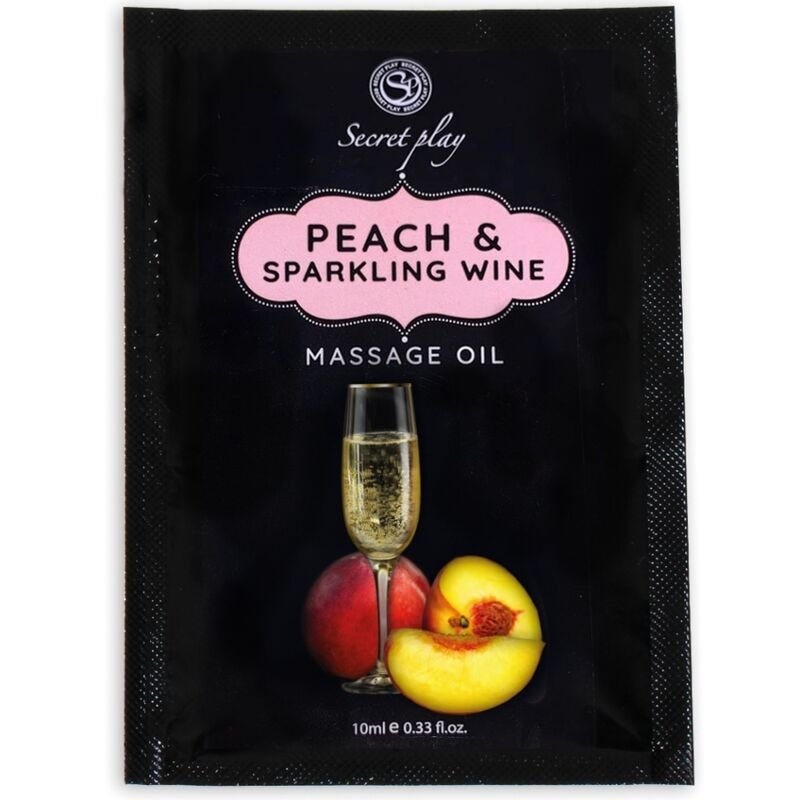 Buy Secretplay - Peach & Sparkling Wine Massage Oil Sachet 10 Ml