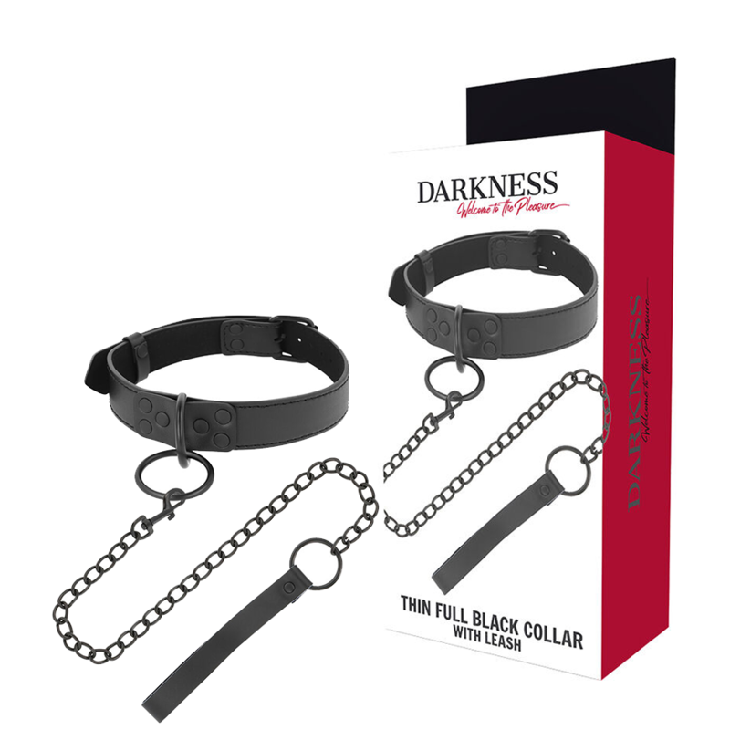 DARKNESS - BLACK NECKLACE WITH CHAIN DARKNESS BONDAGE