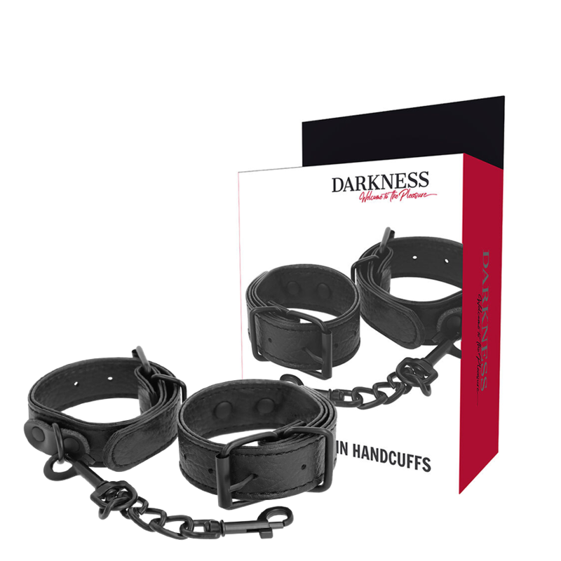 DARKNESS - WIDE THIN TEXTURED HANDCUFFS DARKNESS BONDAGE