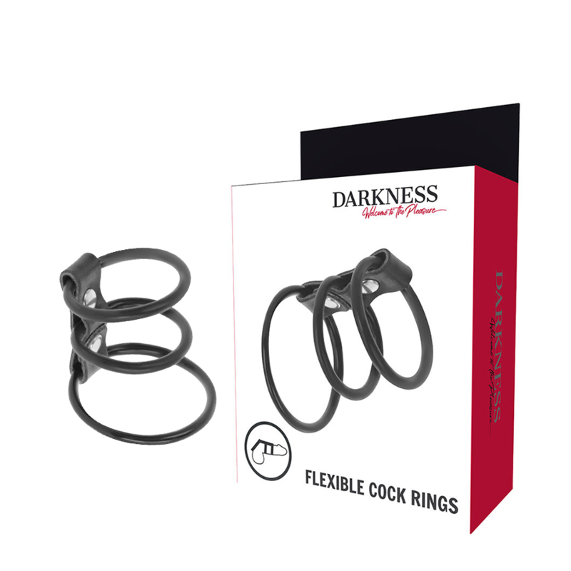 Buy Darkness - Set Of 3 Flexible Penis Rings