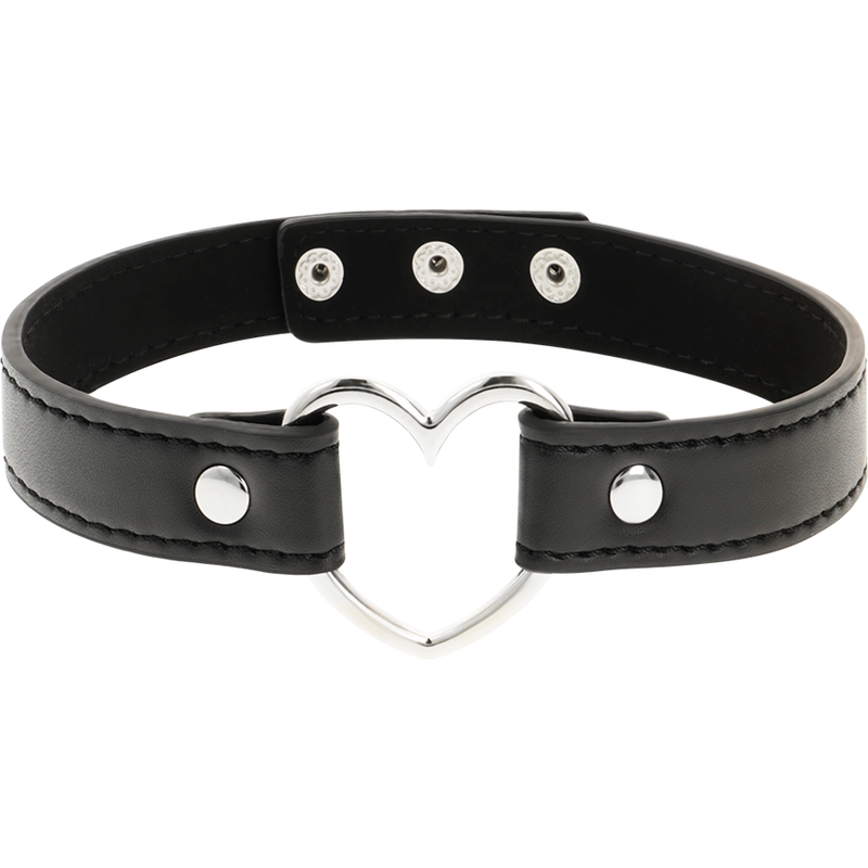Coquette Chic Desire - Vegan Leather Necklace Woman Heart Accessory COQUETTE CHIC DESIRE - VEGAN LEATHER NECKLACE WOMAN HEART ACCESSORY