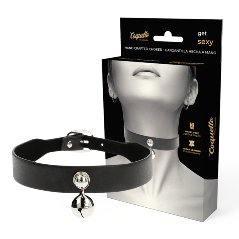 COQUETTE CHIC DESIRE - VEGAN LEATHER NECKLACE WOMAN RATTLE ACCESSORY COQUETTE ACCESSORIES