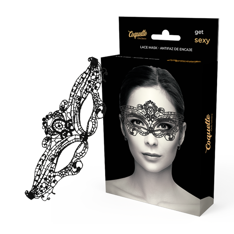 COQUETTE CHIC DESIRE - LACE MASK BLACK COQUETTE ACCESSORIES