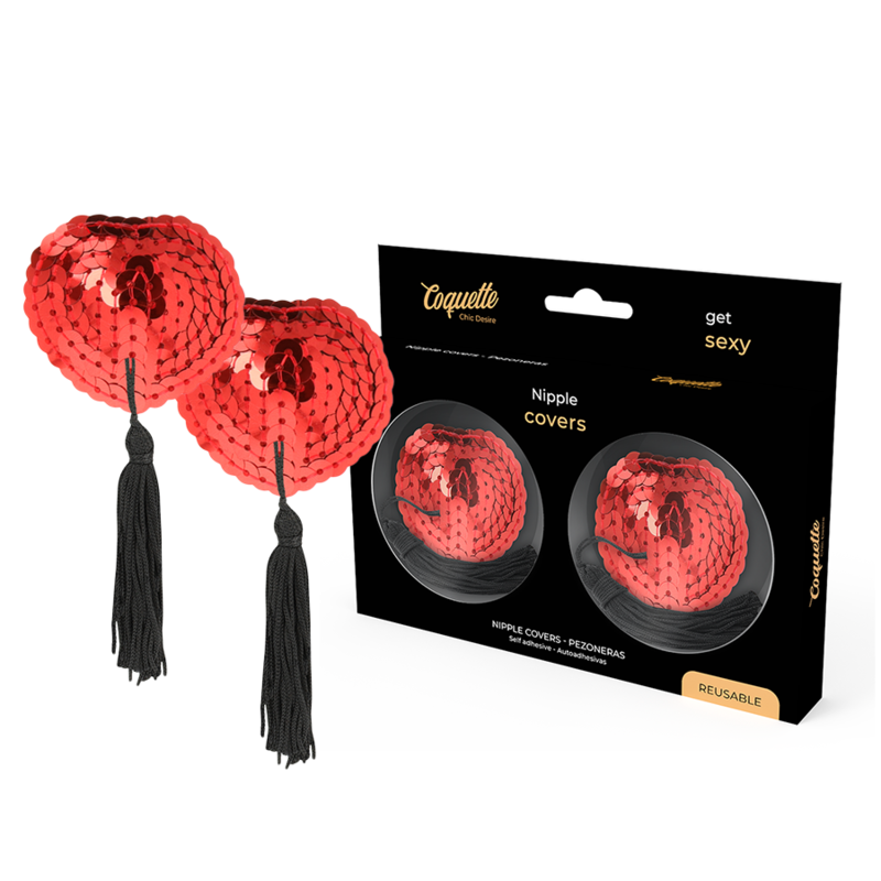 COQUETTE CHIC DESIRE - NIPPLE COVERS RED COQUETTE ACCESSORIES