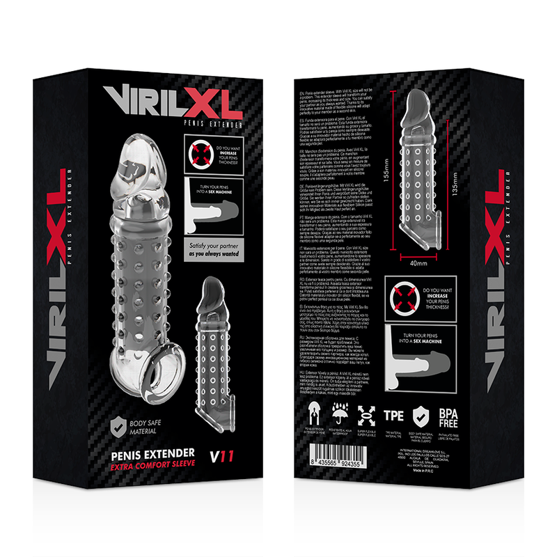Virilxl - Penis Extension And Sheath V11 Transparent VIRILXL - PENIS EXTENSION AND SHEATH V11 TRANSPARENT