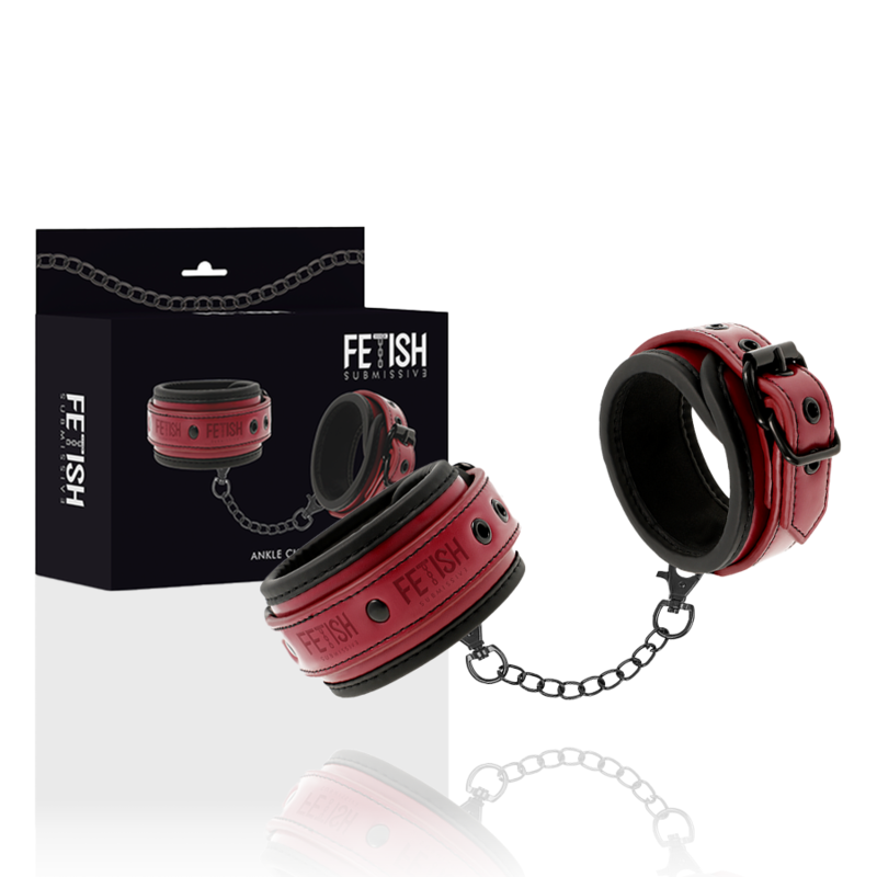 Buy Fetish Submissive Dark Room - Vegan Leather Ankle Handcuffs With Neoprene Lining
