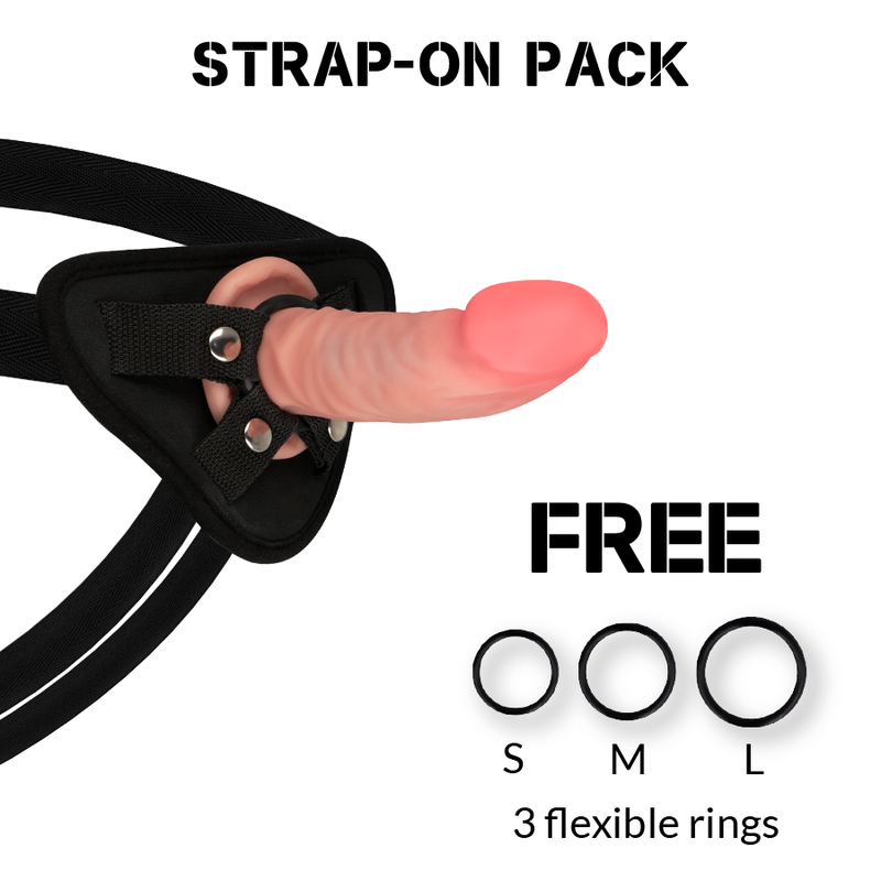 Buy Rockarmy - Harness + Dual Density Tiger Realistic Dildo 14 Cm -o- 4.46 Cm